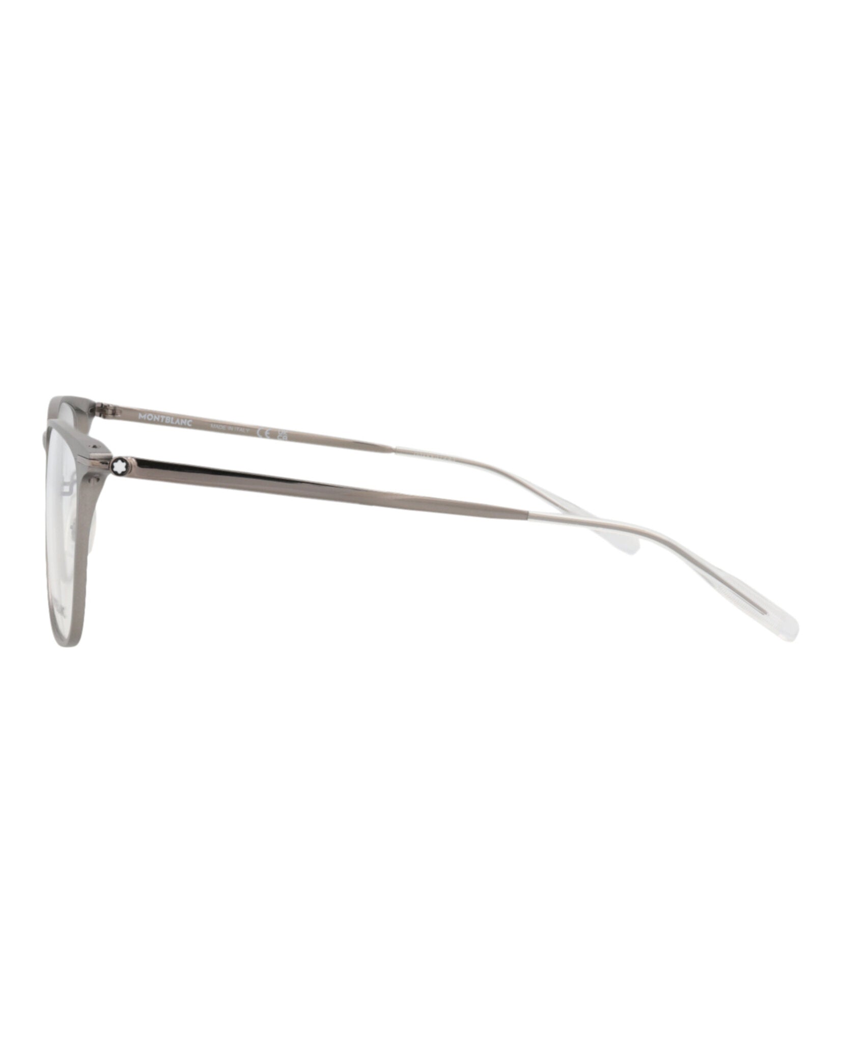 Montblanc Montblanc Mens Square/Rectangle Ruthenium Ruthenium Transparent Fashion Designer Eyewear
