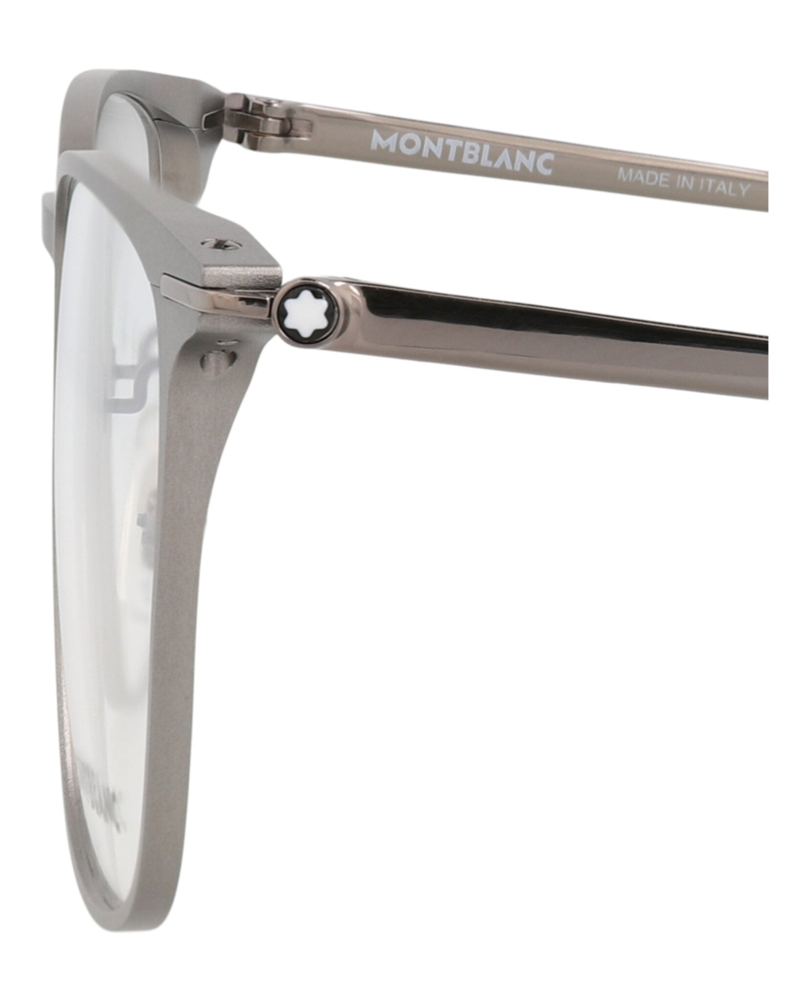 Montblanc Montblanc Mens Square/Rectangle Ruthenium Ruthenium Transparent Fashion Designer Eyewear