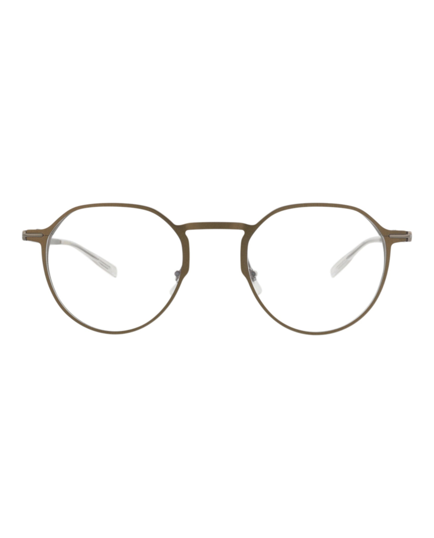 Montblanc Montblanc Mens Round/Oval Green Ruthenium Transparent Fashion Designer Eyewear