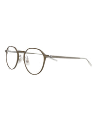 Montblanc Montblanc Mens Round/Oval Green Ruthenium Transparent Fashion Designer Eyewear