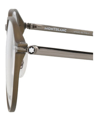 Montblanc Montblanc Mens Round/Oval Green Ruthenium Transparent Fashion Designer Eyewear