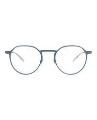 Montblanc Montblanc Mens Round/Oval Blue Ruthenium Transparent Fashion Designer Eyewear