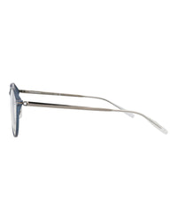 Montblanc Montblanc Mens Round/Oval Blue Ruthenium Transparent Fashion Designer Eyewear
