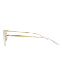 Montblanc Mens Square/Rectangle Gold Gold Transparent Fashion Designer Eyewear