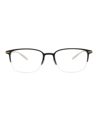 Montblanc Montblanc Mens Square/Rectangle Black Gold Transparent Fashion Designer Eyewear