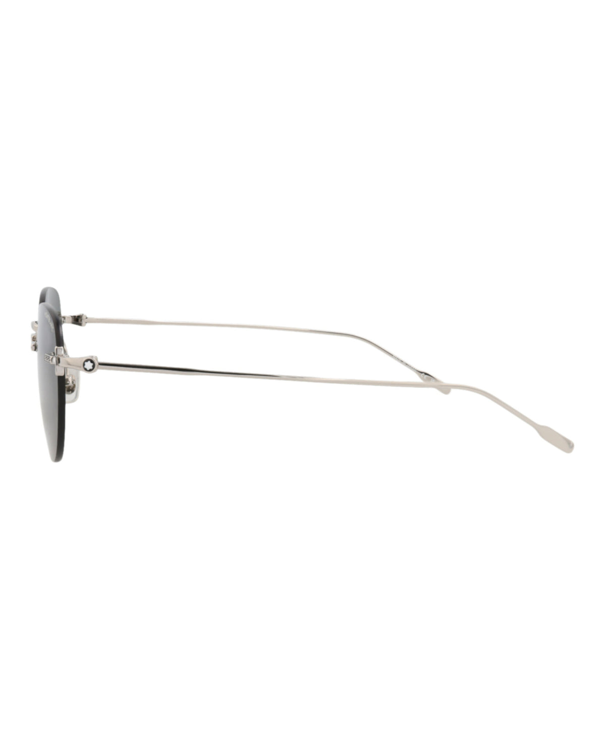 Montblanc Montblanc Mens Round/Oval Silver Silver Grey Fashion Designer Eyewear