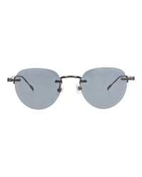 Montblanc Montblanc Mens Round/Oval Ruthenium Ruthenium Grey Fashion Designer Eyewear