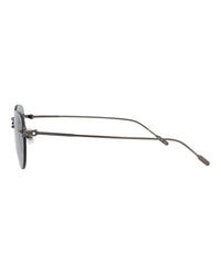 Montblanc Montblanc Mens Round/Oval Ruthenium Ruthenium Grey Fashion Designer Eyewear