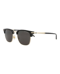 Montblanc Montblanc Mens Square/Rectangle Black Black Grey Fashion Designer Eyewear