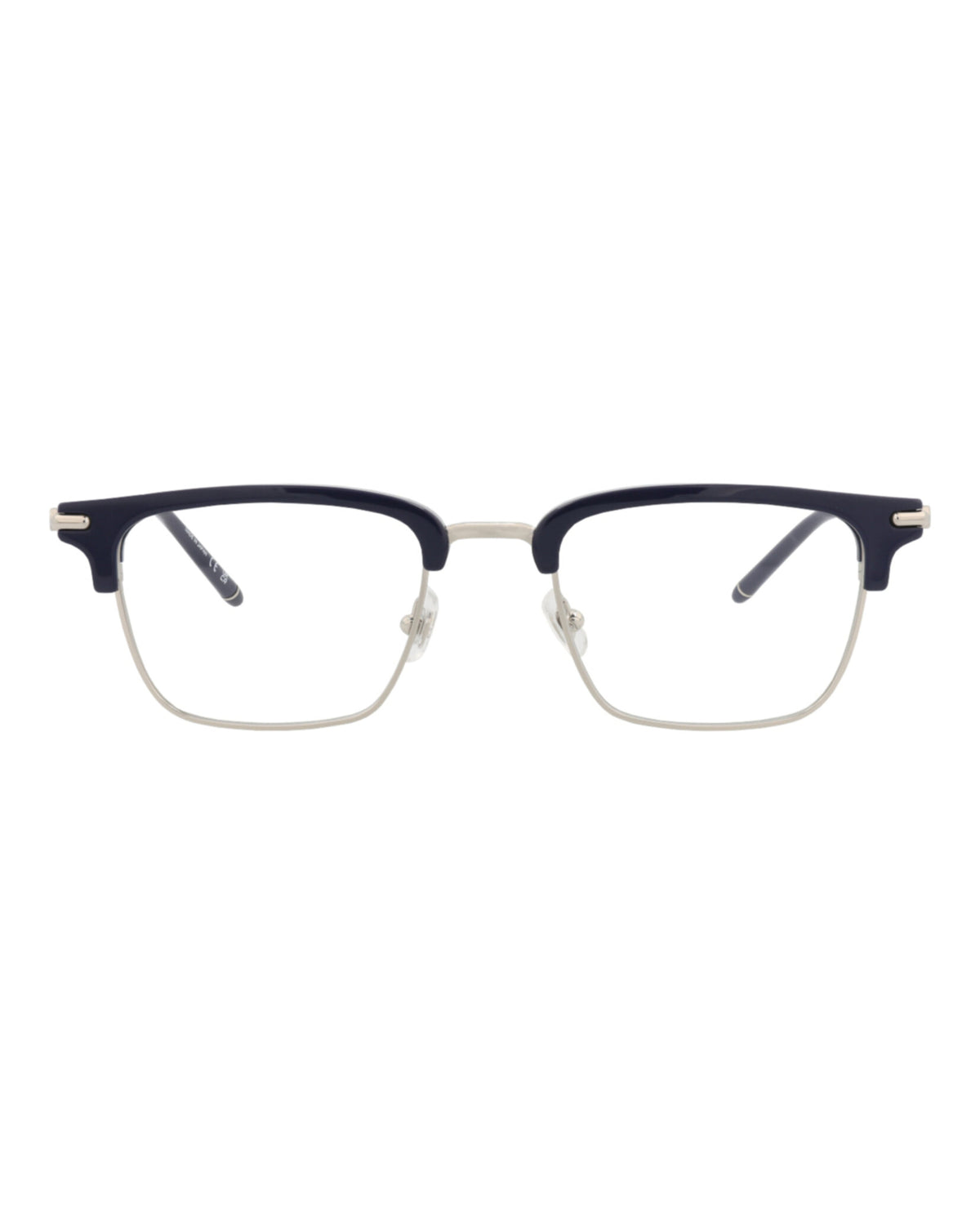 Montblanc Mens Square/Rectangle Blue Blue Transparent Fashion Designer Eyewear