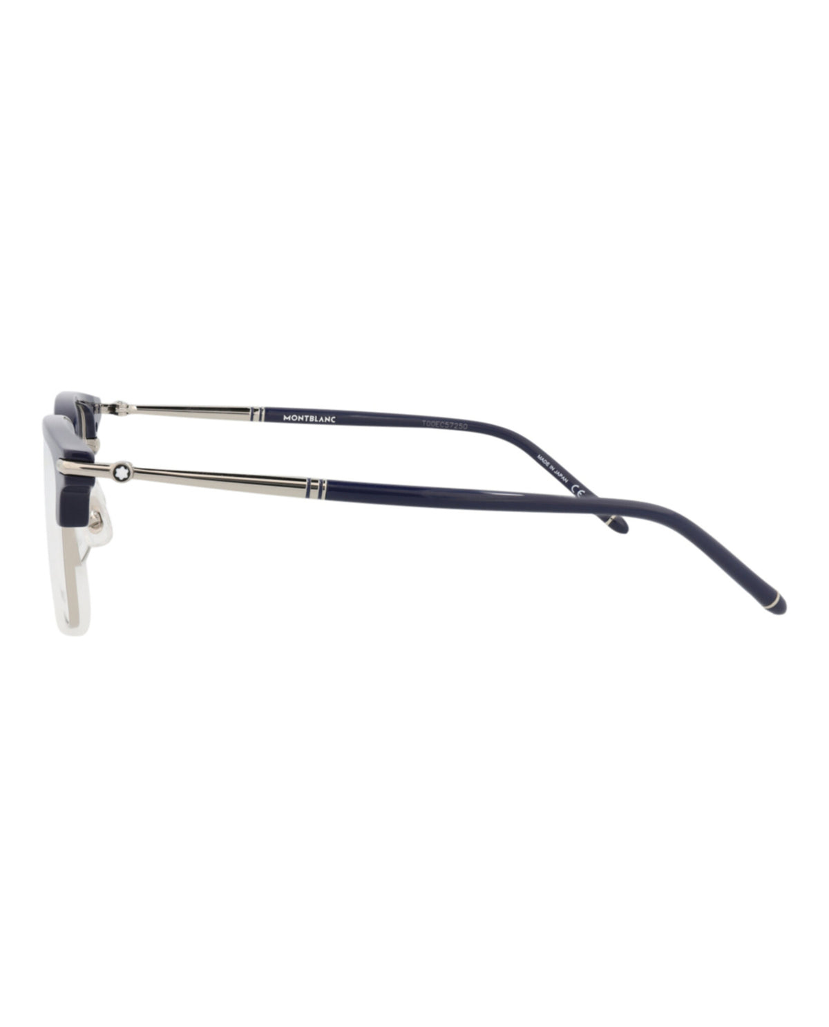 Montblanc Mens Square/Rectangle Blue Blue Transparent Fashion Designer Eyewear