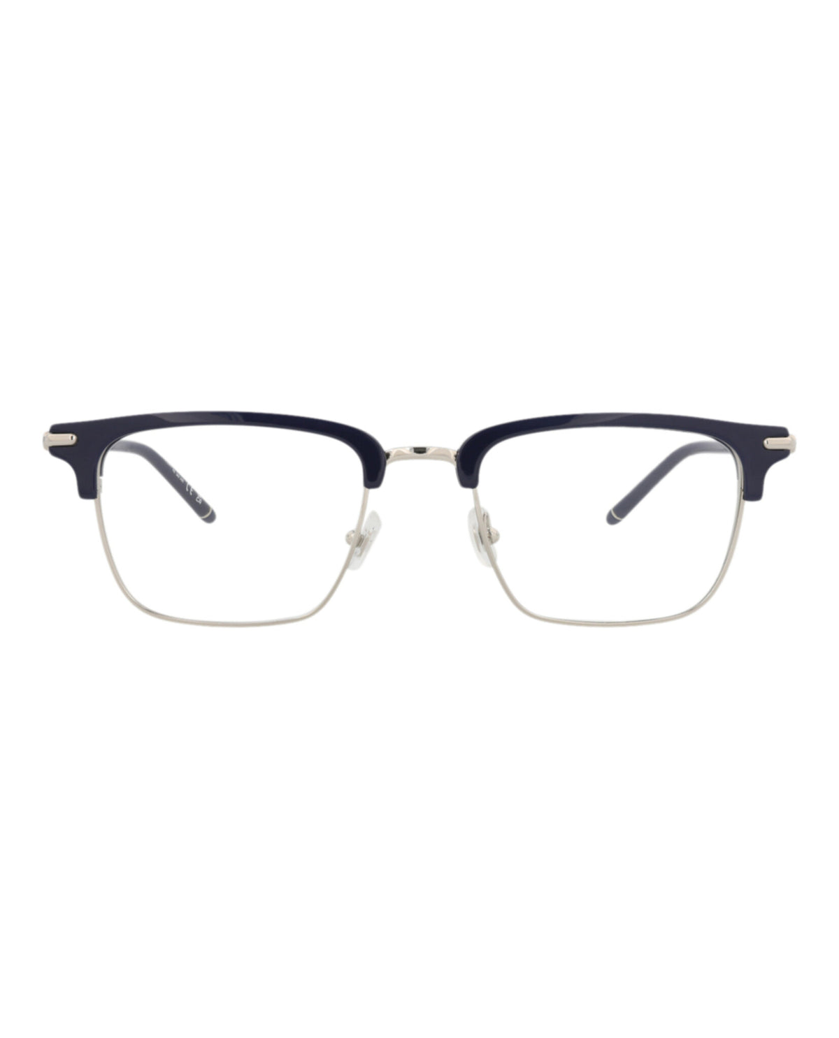 Montblanc Mens Square/Rectangle Blue Blue Transparent Fashion Designer Eyewear
