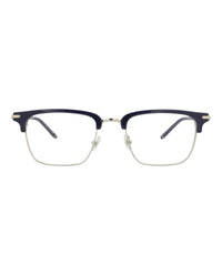 Montblanc Mens Square/Rectangle Blue Blue Transparent Fashion Designer Eyewear