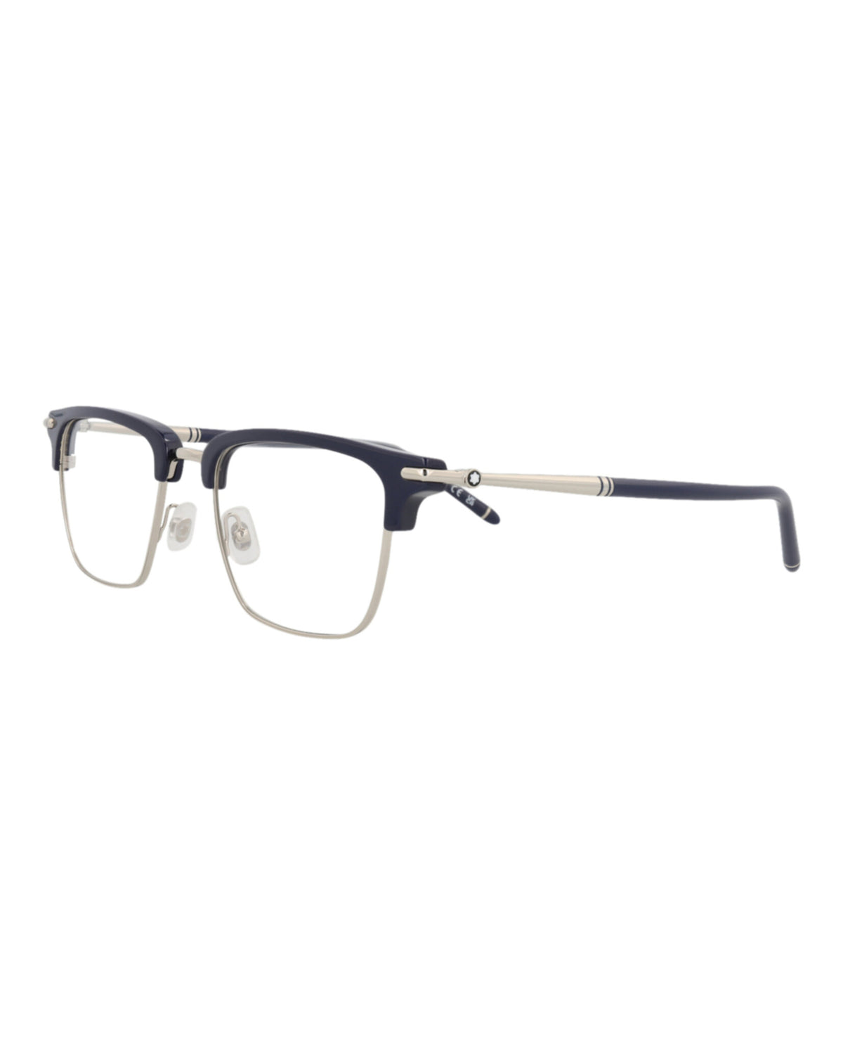 Montblanc Mens Square/Rectangle Blue Blue Transparent Fashion Designer Eyewear