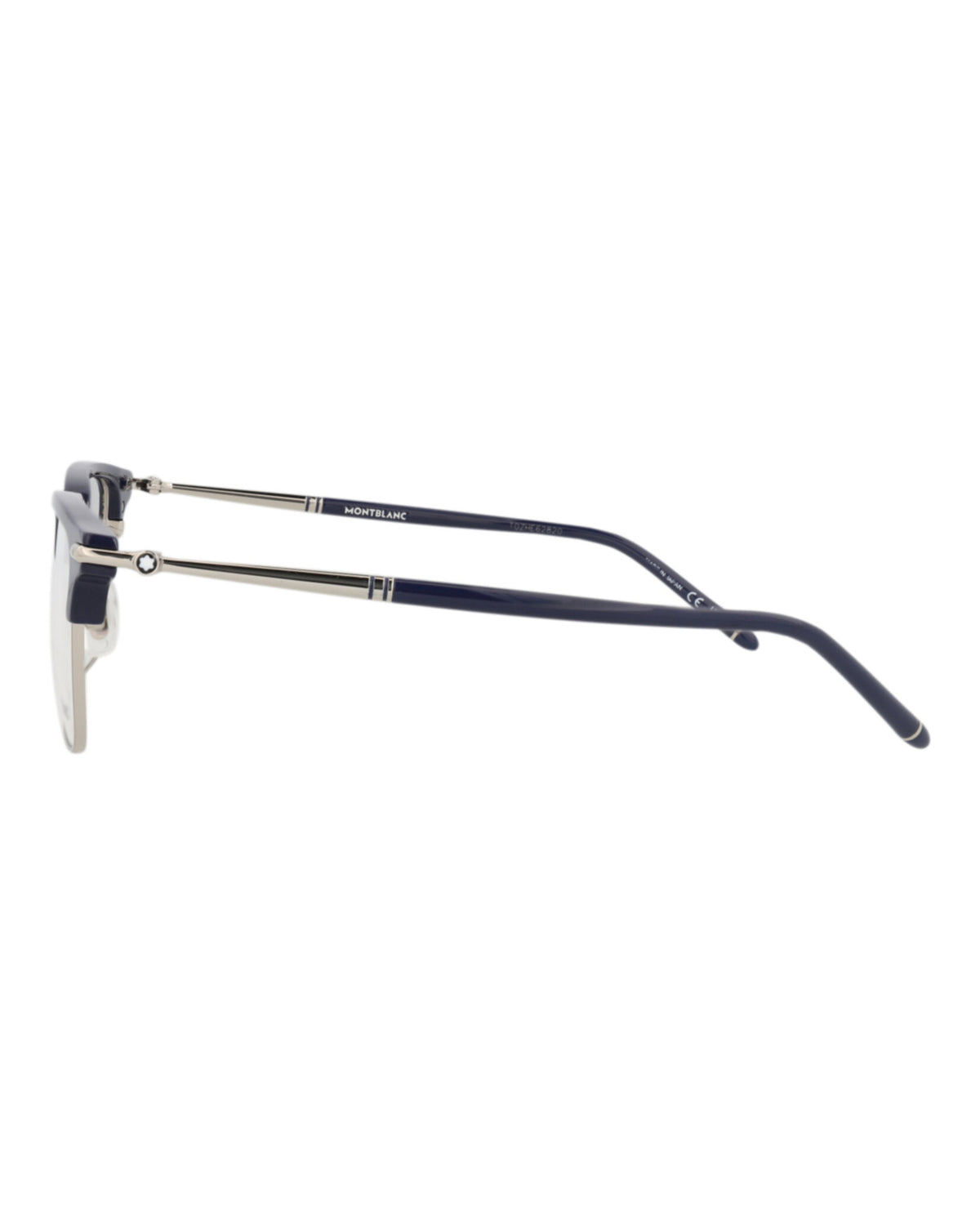 Montblanc Mens Square/Rectangle Blue Blue Transparent Fashion Designer Eyewear