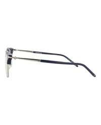Montblanc Mens Square/Rectangle Blue Blue Transparent Fashion Designer Eyewear