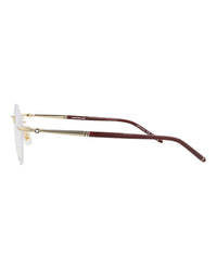 Montblanc Montblanc Mens Round/Oval Gold Burgundy Transparent Fashion Designer Eyewear