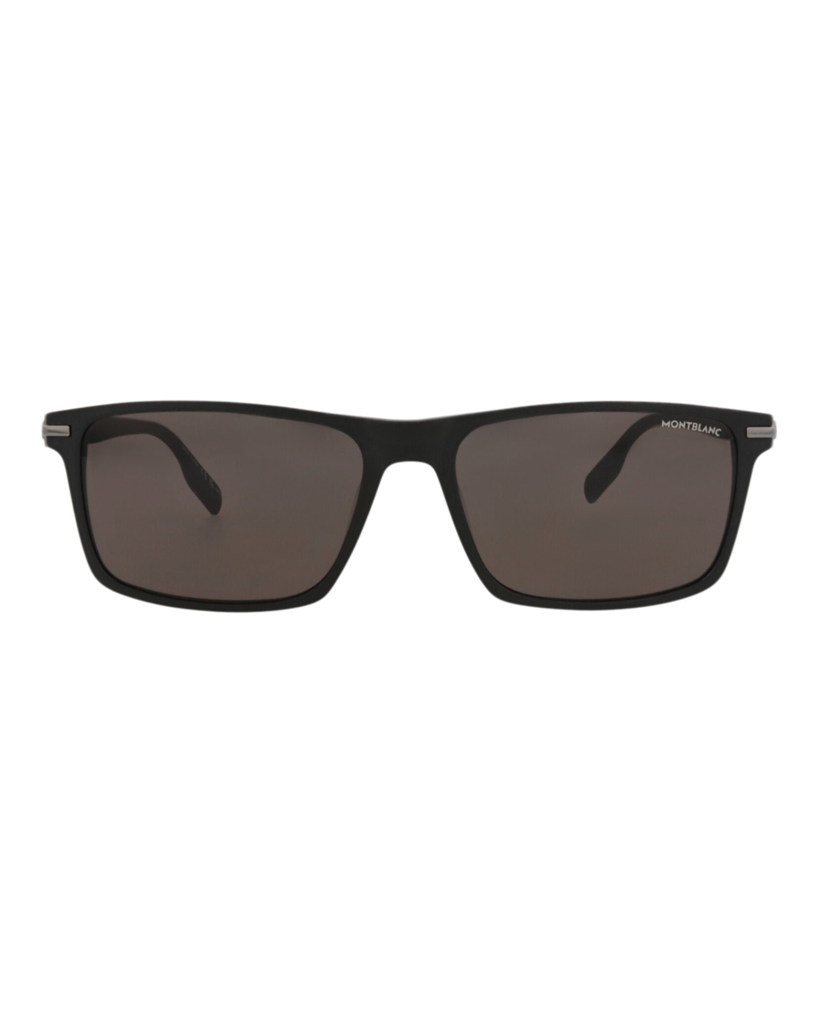 Montblanc Montblanc Mens Square/Rectangle Black Black Grey Fashion Designer Eyewear