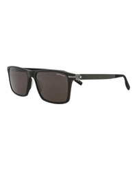 Montblanc Montblanc Mens Square/Rectangle Black Black Grey Fashion Designer Eyewear