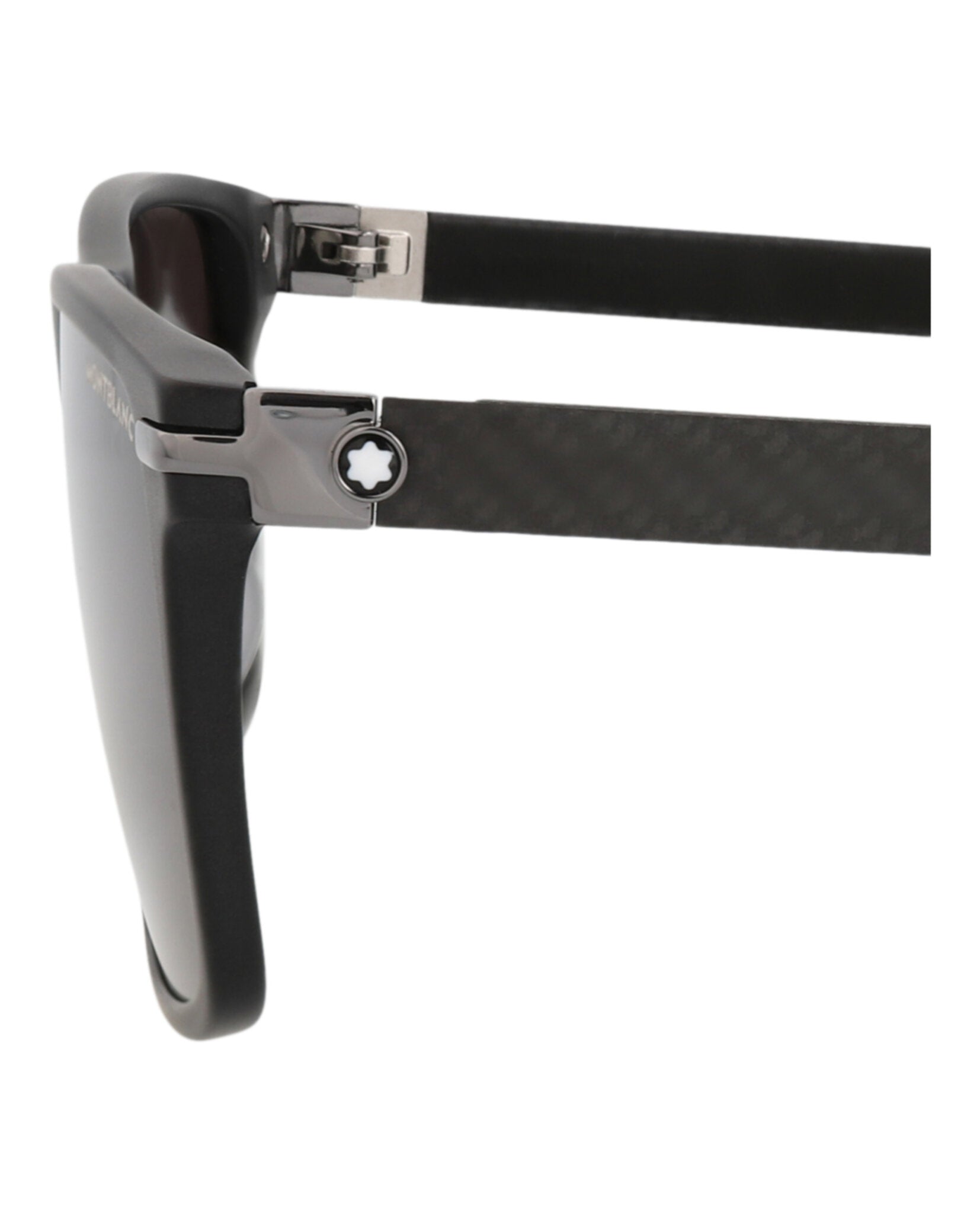 Montblanc Montblanc Mens Square/Rectangle Black Black Grey Fashion Designer Eyewear