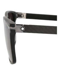 Montblanc Montblanc Mens Square/Rectangle Black Black Grey Fashion Designer Eyewear