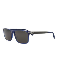 Montblanc Montblanc Mens Square/Rectangle Blue Blue Smoke Fashion Designer Eyewear