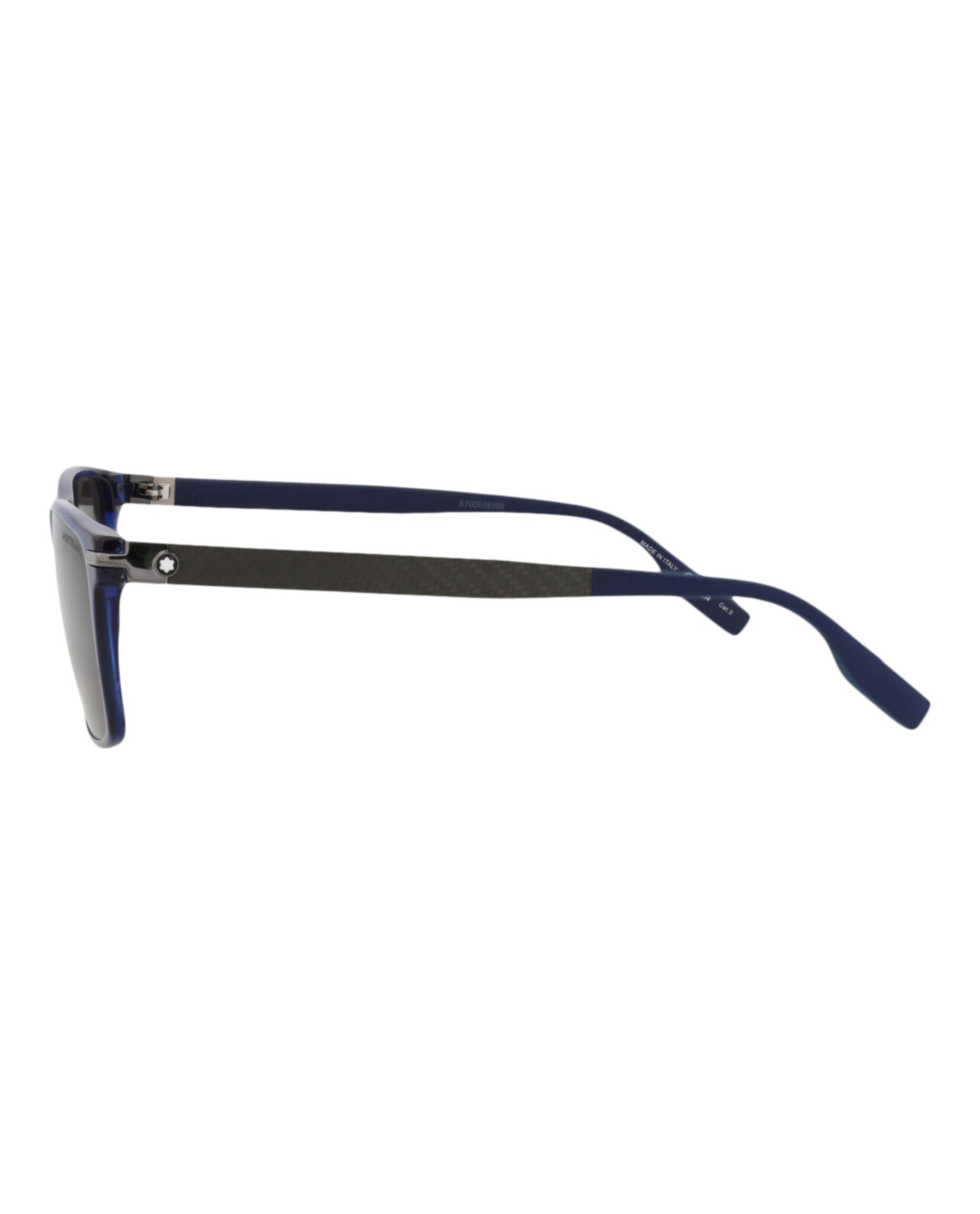Montblanc Montblanc Mens Square/Rectangle Blue Blue Smoke Fashion Designer Eyewear