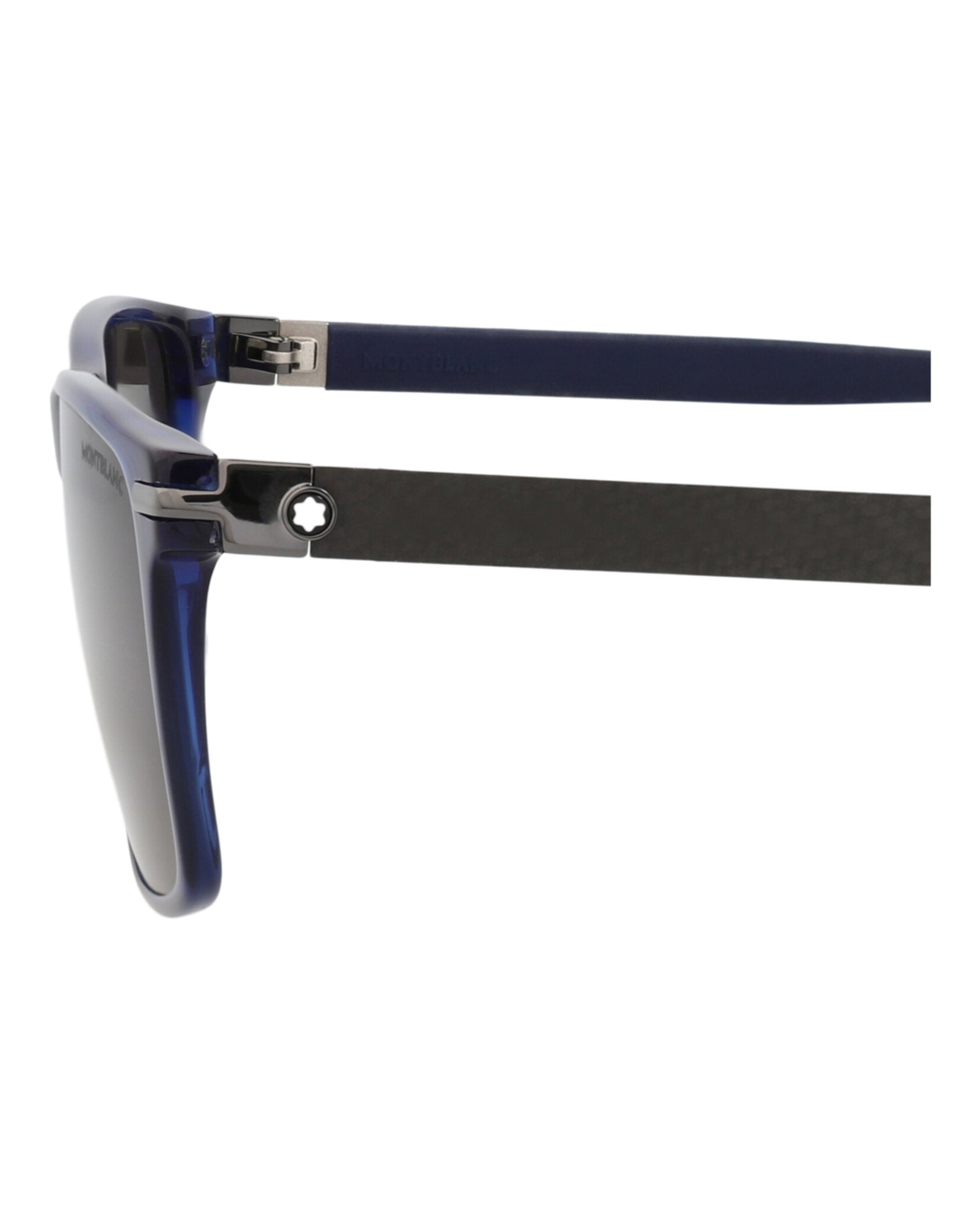 Montblanc Montblanc Mens Square/Rectangle Blue Blue Smoke Fashion Designer Eyewear