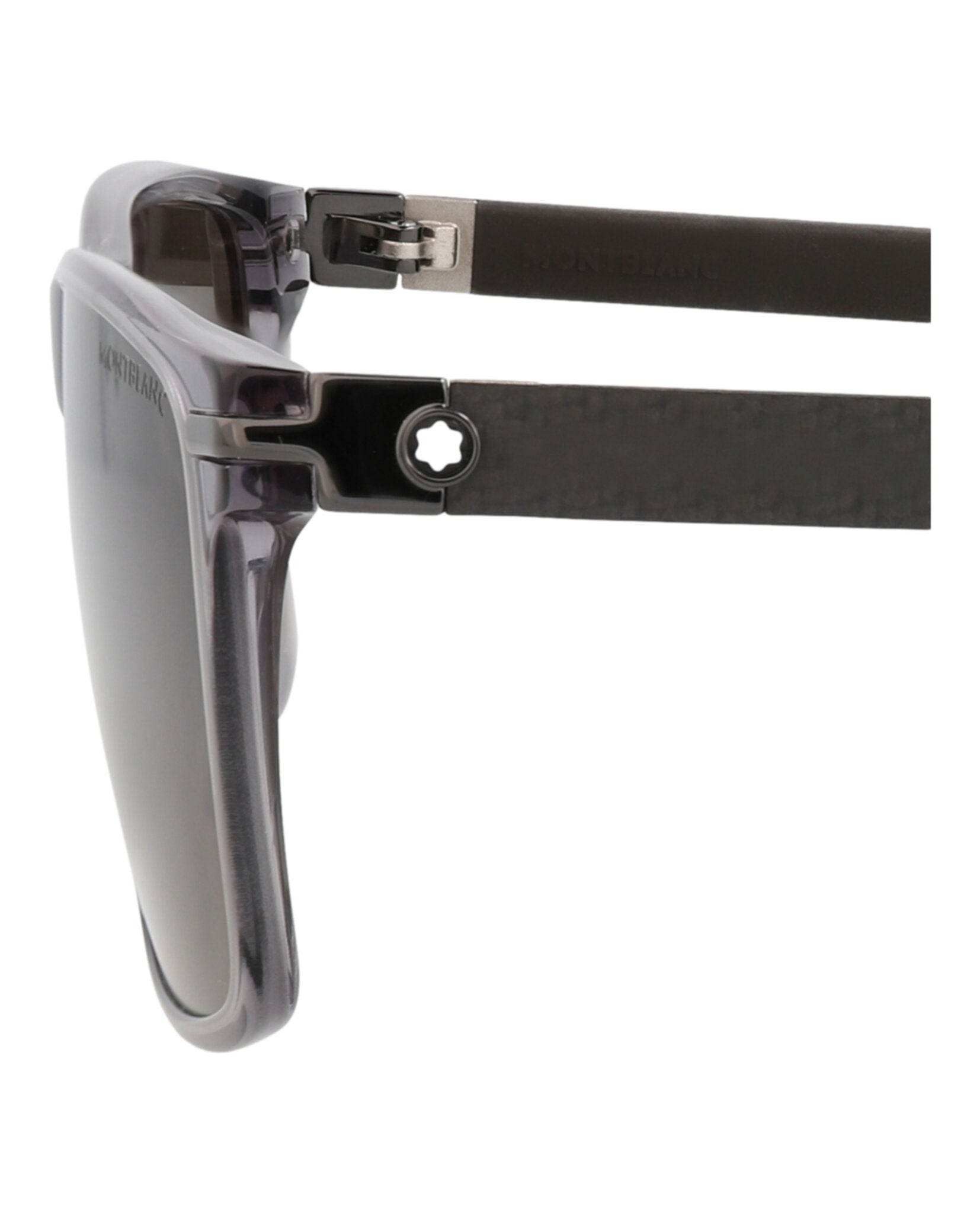 Montblanc Montblanc Mens Square/Rectangle Grey Brown Smoke Fashion Designer Eyewear