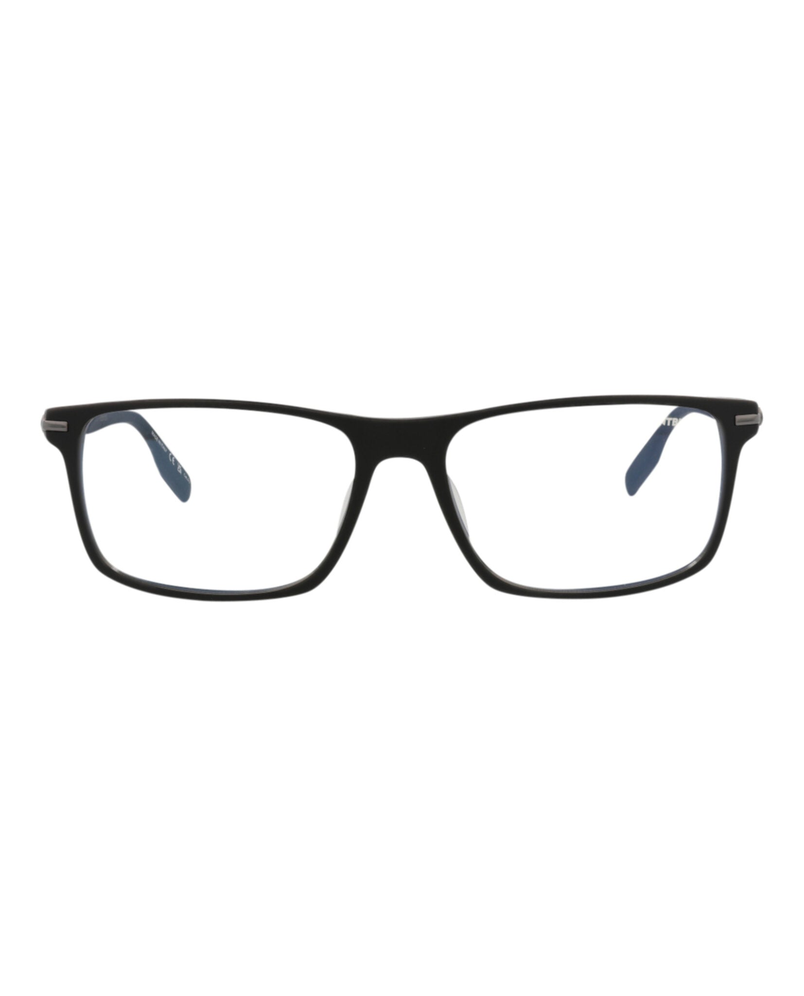 Montblanc Montblanc Mens Square/Rectangle Black Black Transparent Fashion Designer Eyewear