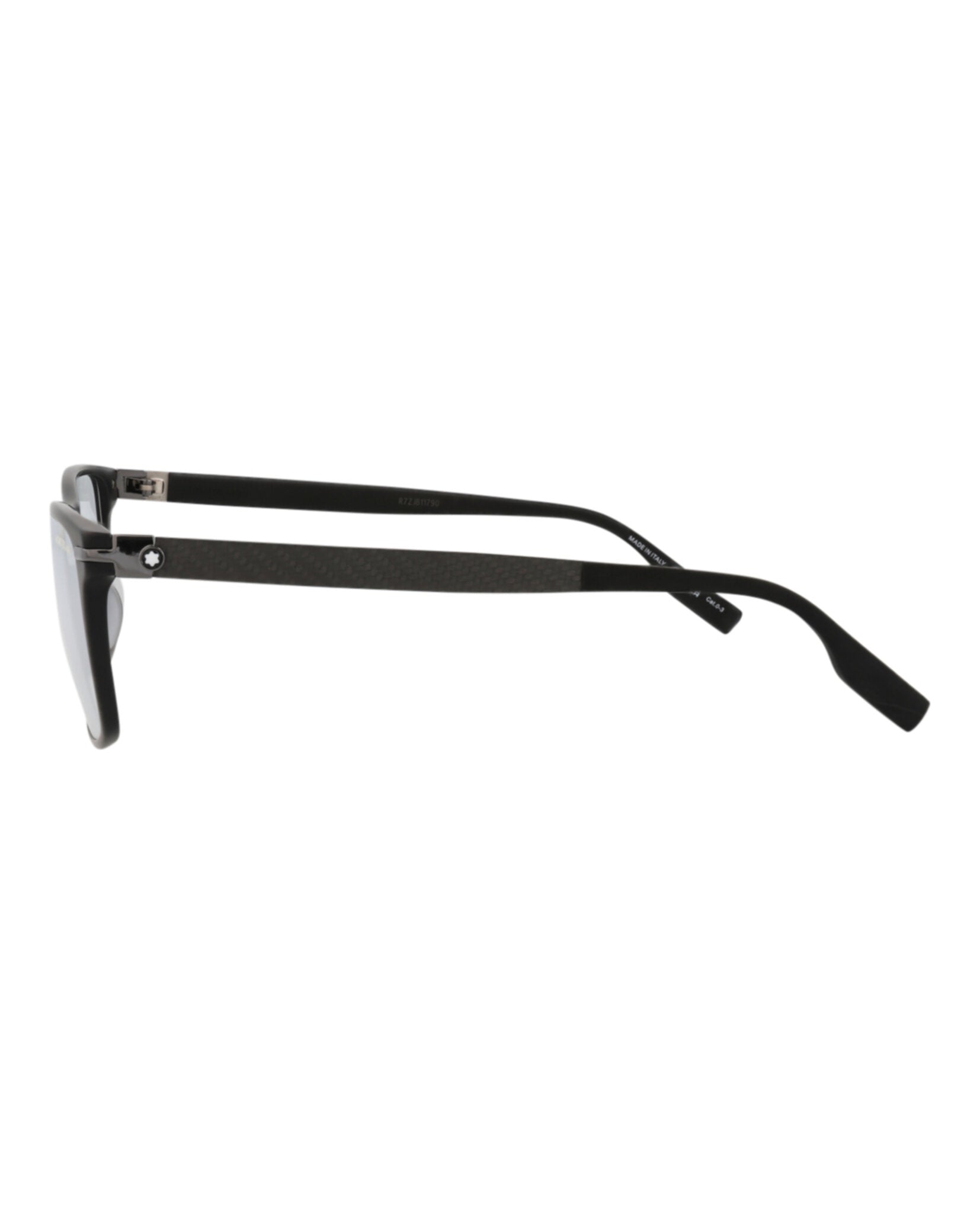 Montblanc Montblanc Mens Square/Rectangle Black Black Transparent Fashion Designer Eyewear