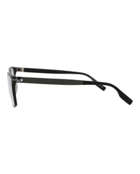 Montblanc Montblanc Mens Square/Rectangle Black Black Transparent Fashion Designer Eyewear