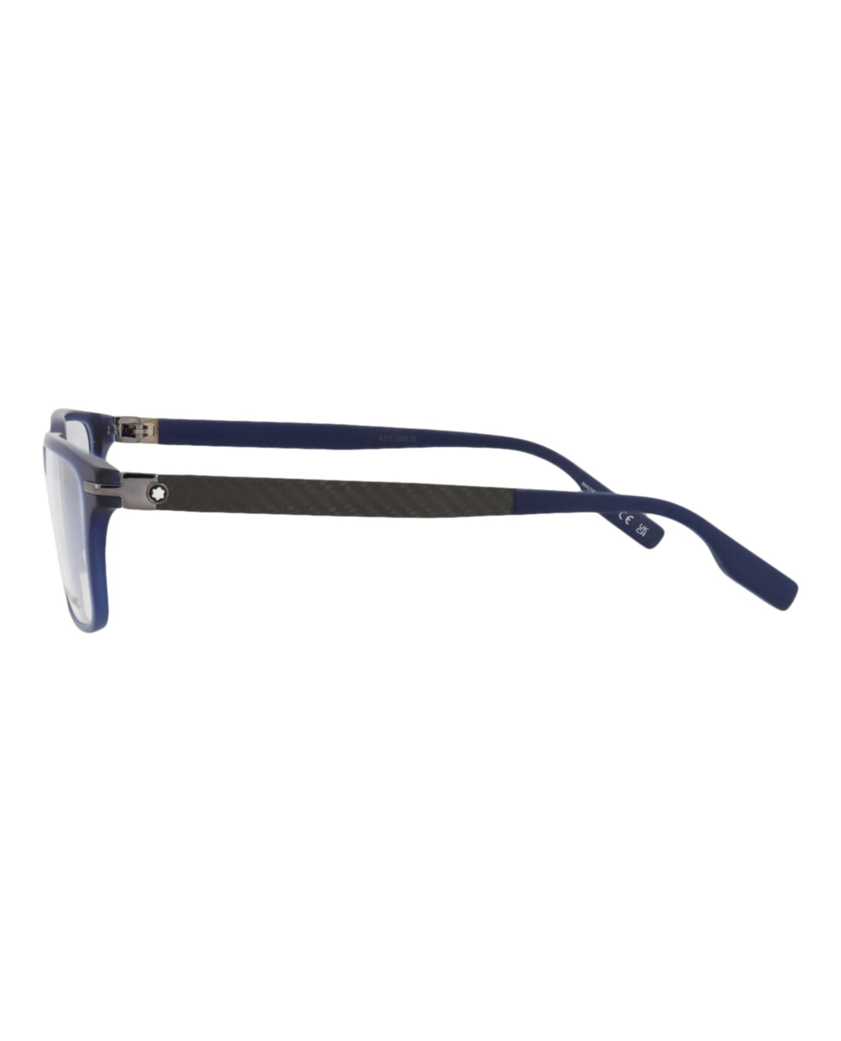 Montblanc Montblanc Mens Square/Rectangle Blue Blue Transparent Fashion Designer Eyewear