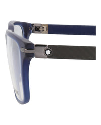 Montblanc Montblanc Mens Square/Rectangle Blue Blue Transparent Fashion Designer Eyewear