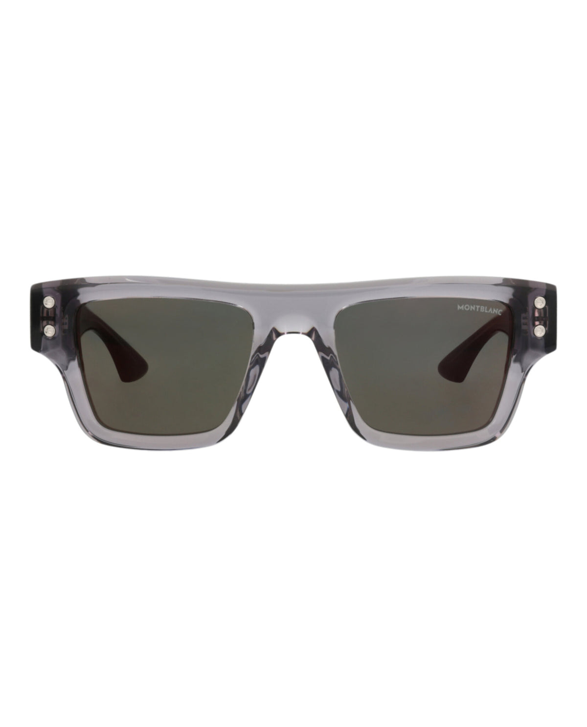 Montblanc Mens Square/Rectangle Grey Black Grey Fashion Designer Eyewear