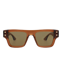 Montblanc Mens Square/Rectangle Brown Brown Brown Fashion Designer Eyewear