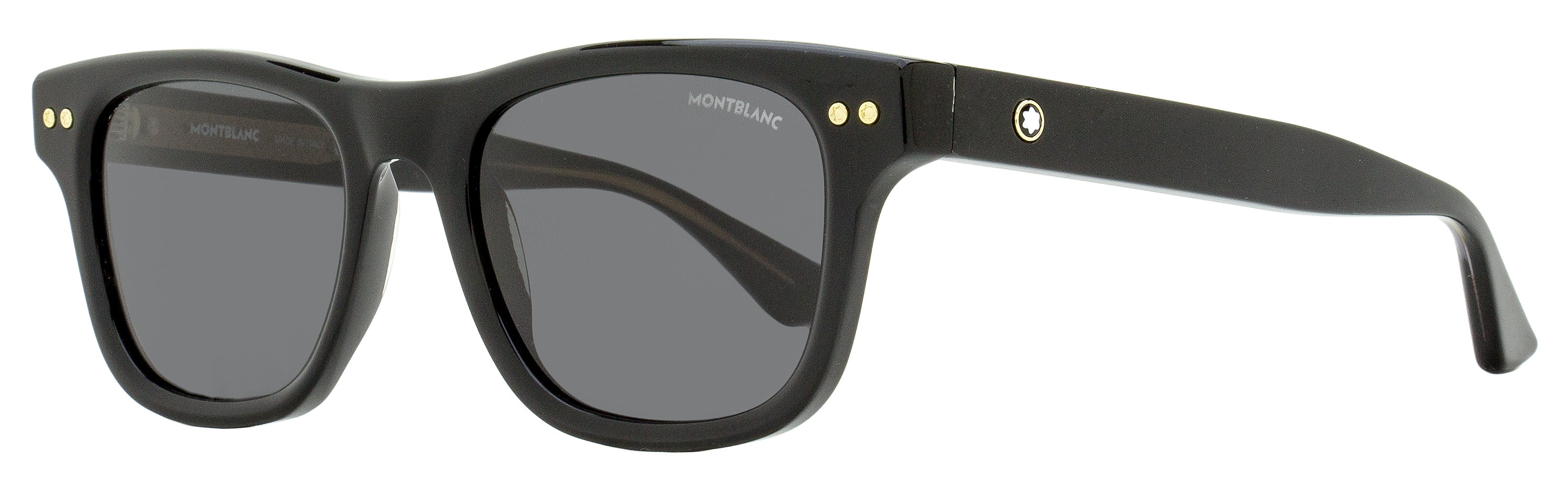 Montblanc Soft Rectangular Sunglasses MB0254S 001 Black 53mm Black