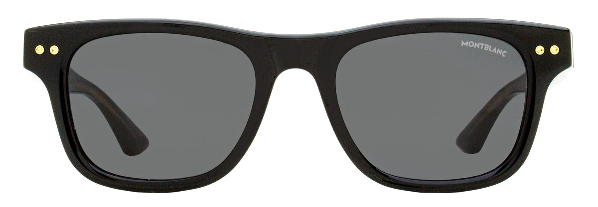 Montblanc Soft Rectangular Sunglasses MB0254S 001 Black 53mm