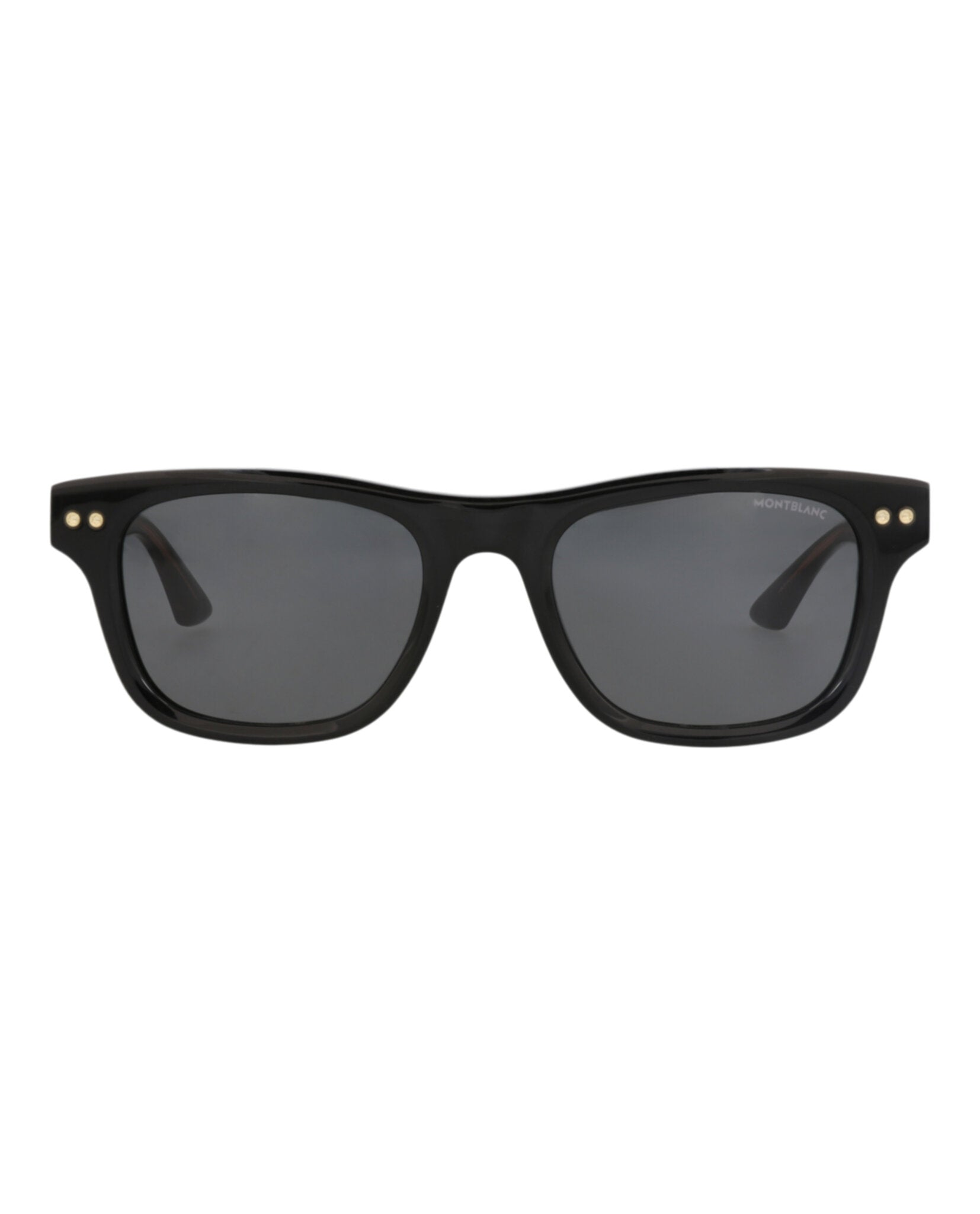 Montblanc Montblanc Mens Square/Rectangle Black Black Smoke Fashion Designer Eyewear