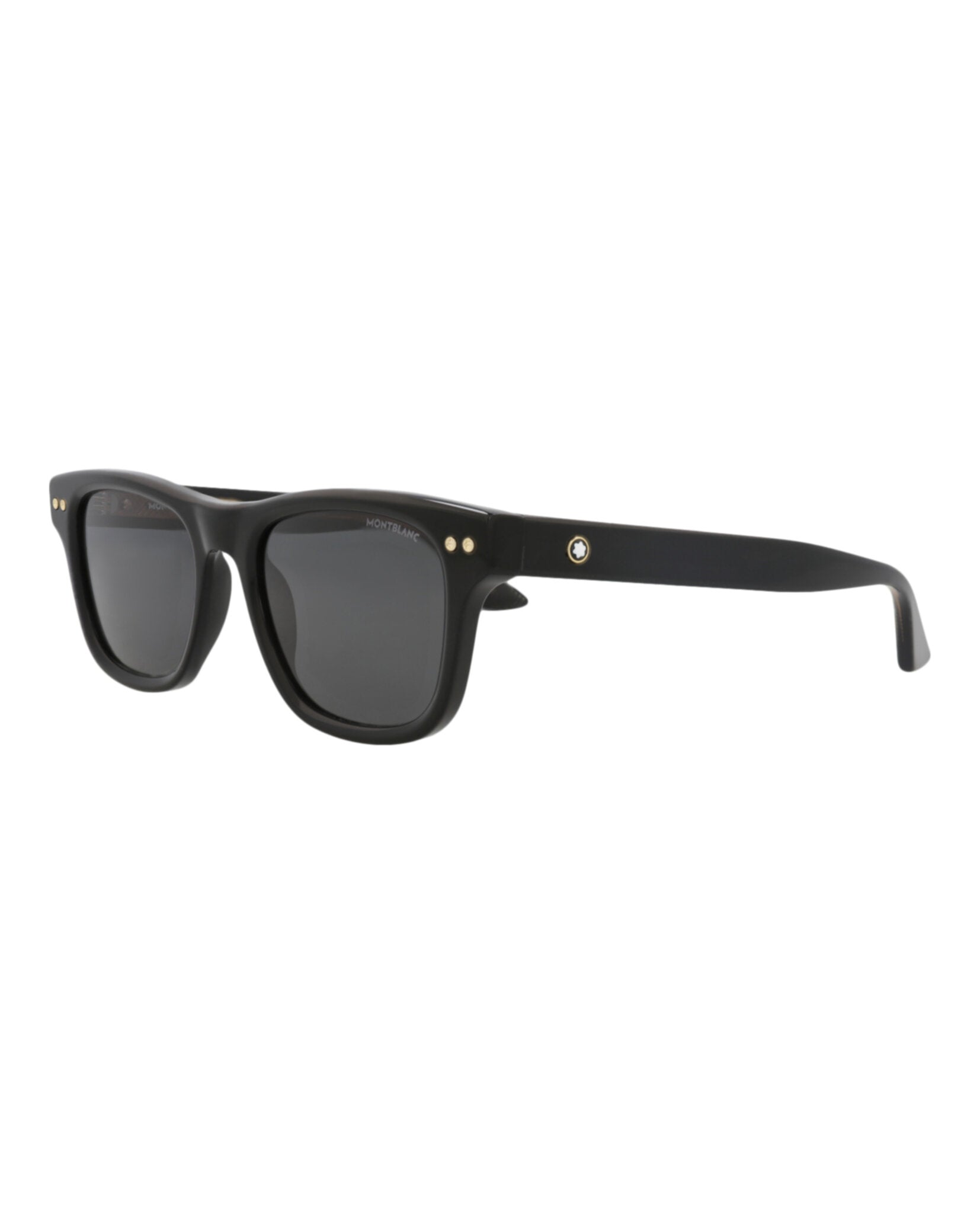 Montblanc Montblanc Mens Square/Rectangle Black Black Smoke Fashion Designer Eyewear