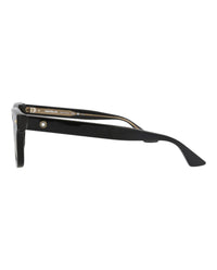 Montblanc Montblanc Mens Square/Rectangle Black Black Smoke Fashion Designer Eyewear