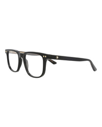Montblanc Mens Square/Rectangle Black Black Transparent Fashion Designer Eyewear