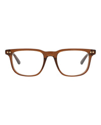 Montblanc Montblanc Mens Square/Rectangle Brown Brown Transparent Fashion Designer Eyewear