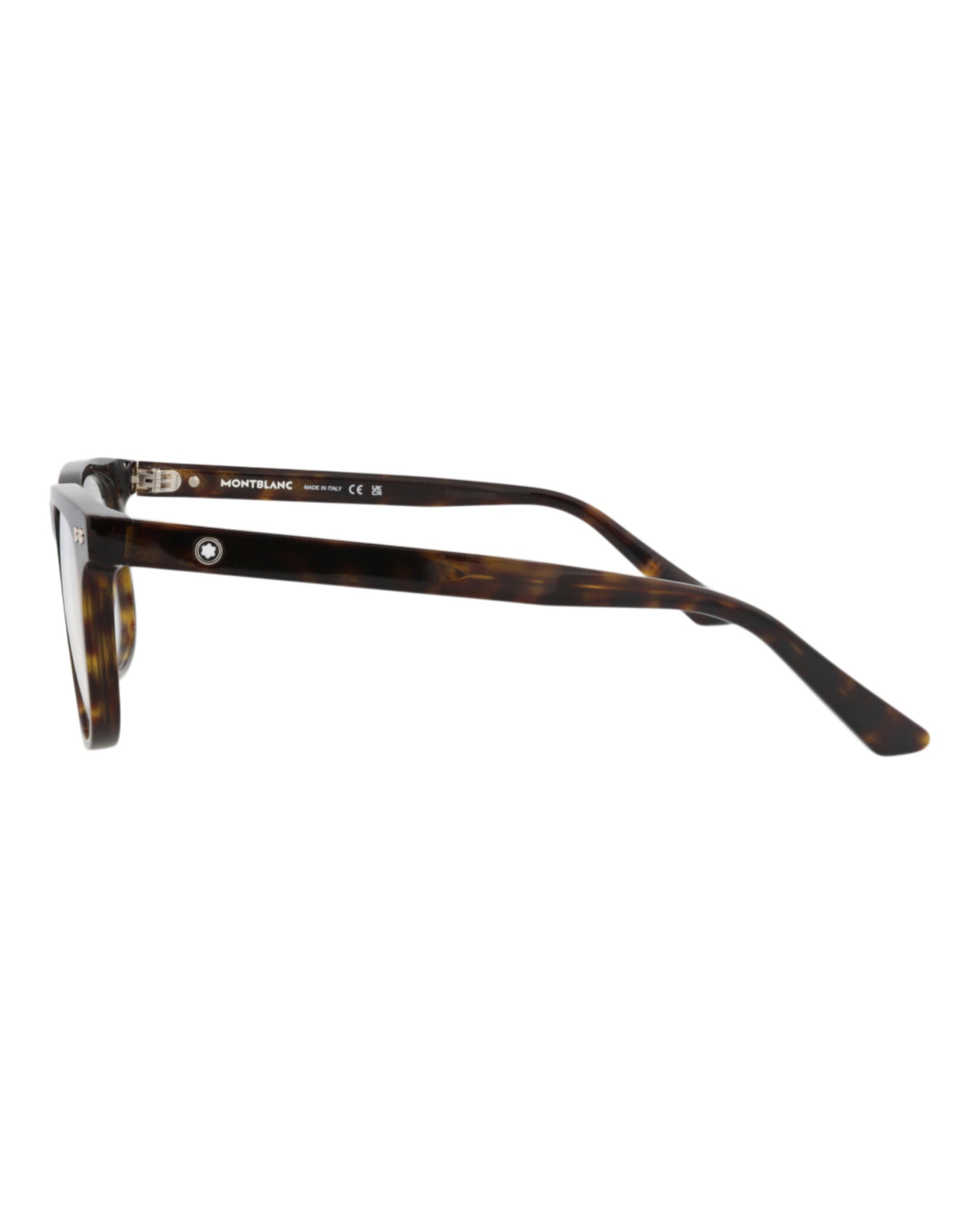 Montblanc Montblanc Mens Square/Rectangle Havana Havana Transparent Fashion Designer Eyewear
