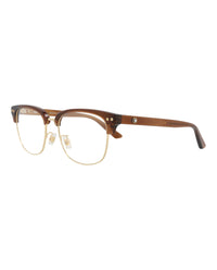 Montblanc Mens Square/Rectangle Brown Brown Transparent Fashion Designer Eyewear