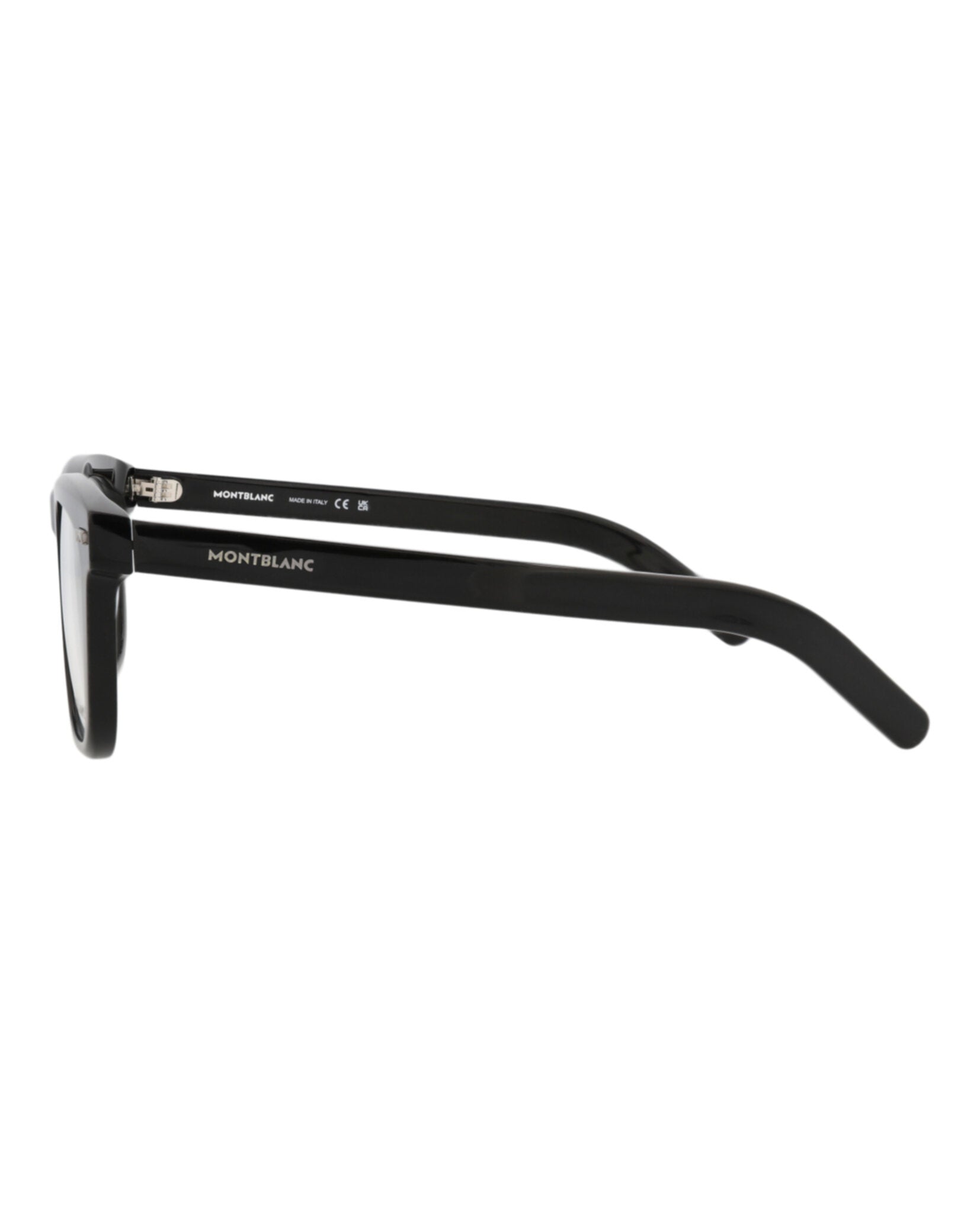 Montblanc Montblanc Mens Square/Rectangle Black Black Transparent Fashion Designer Eyewear