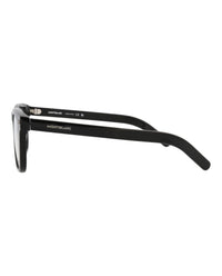 Montblanc Montblanc Mens Square/Rectangle Black Black Transparent Fashion Designer Eyewear