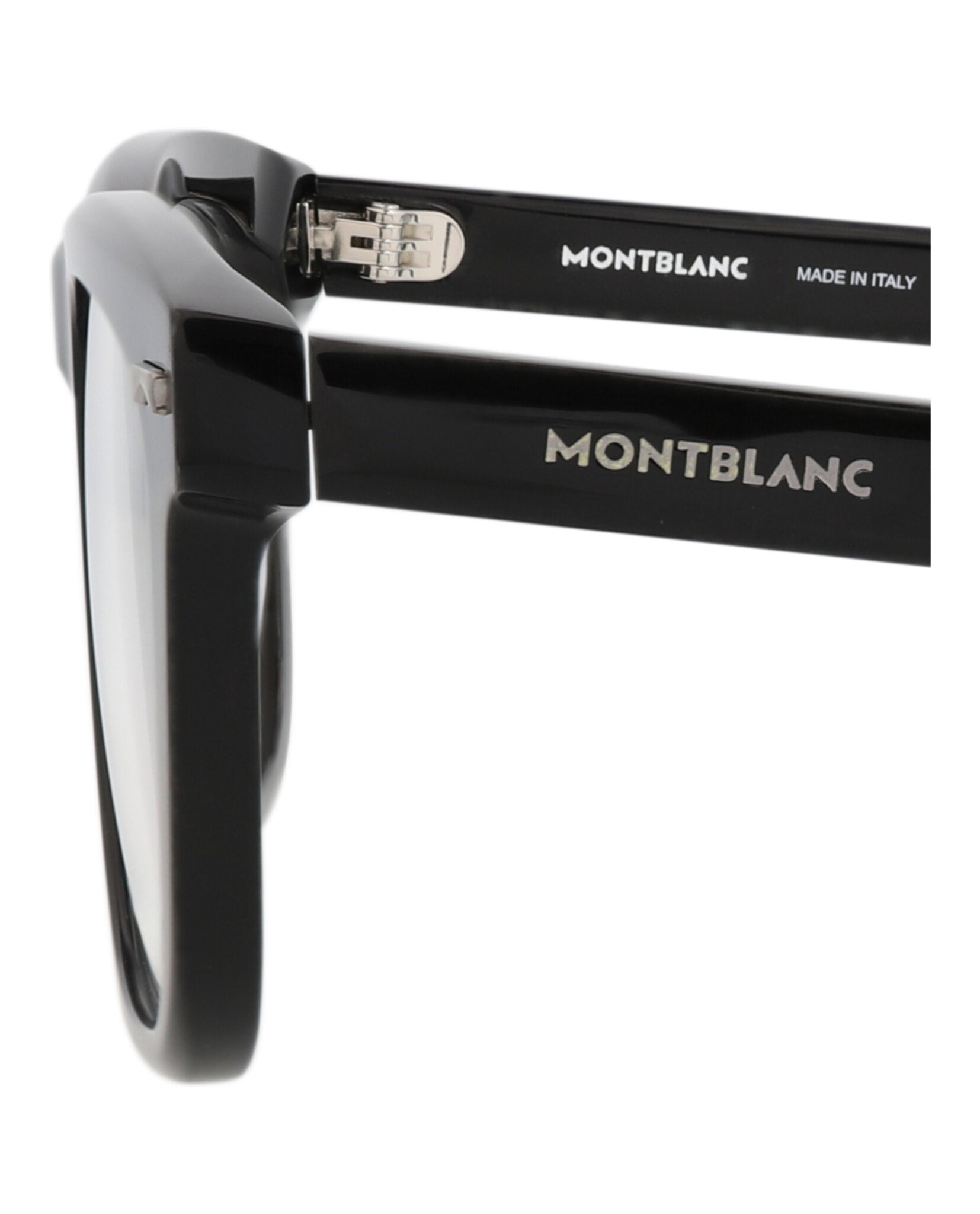 Montblanc Montblanc Mens Square/Rectangle Black Black Transparent Fashion Designer Eyewear