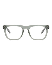 Montblanc Mens Square/Rectangle Grey Grey Transparent Fashion Designer Eyewear