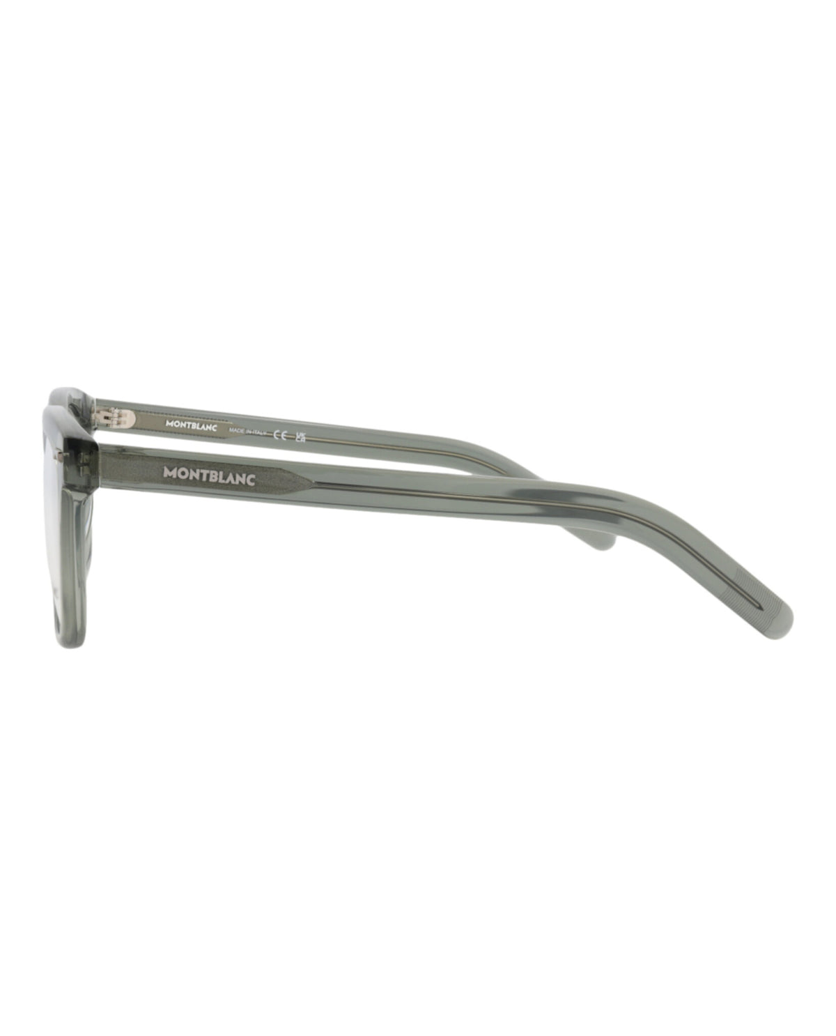 Montblanc Mens Square/Rectangle Grey Grey Transparent Fashion Designer Eyewear